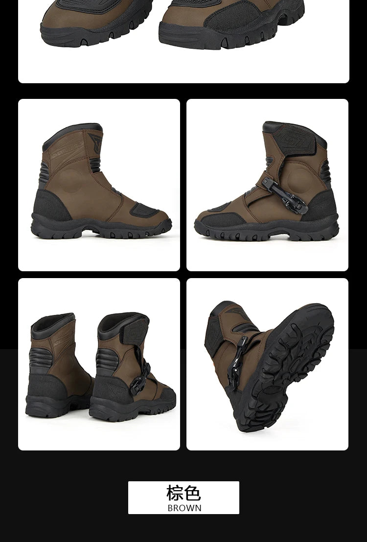 Motorcycle Boots Men Racing Shoes Motorcyclist Boots Off-road Anti-slip Four Seasons Cycling Protective Gear Motocross Boots