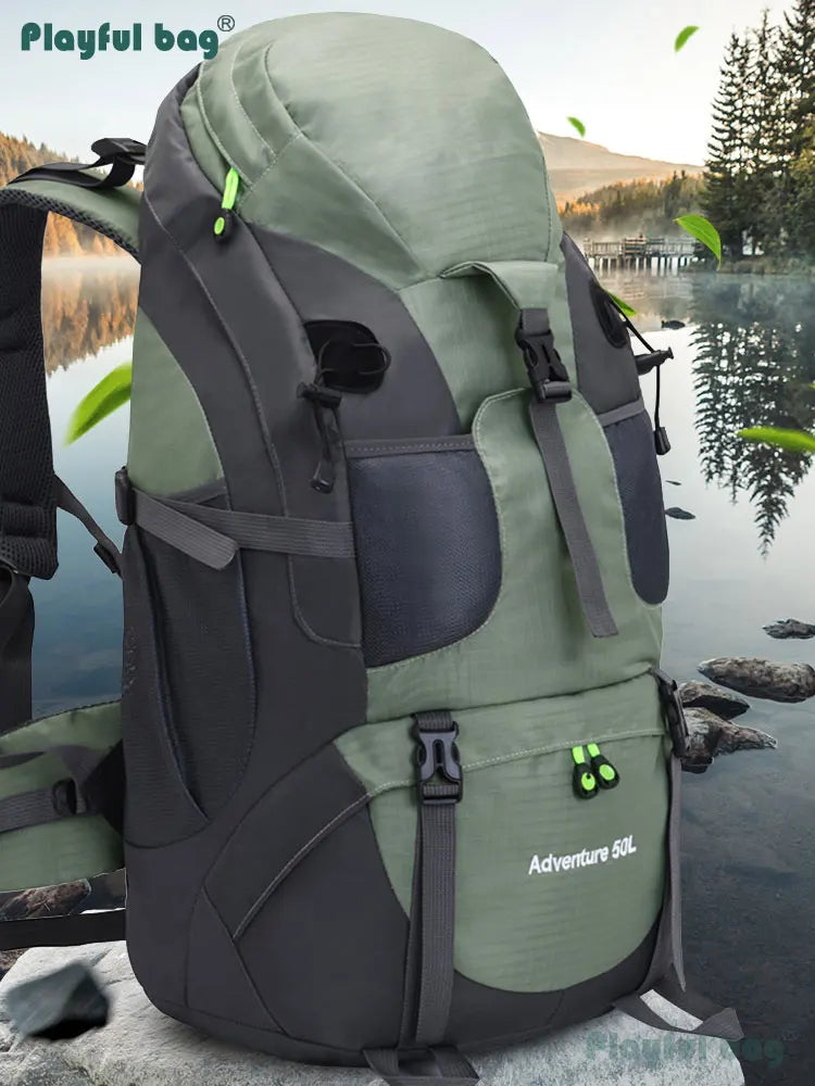 50L Outdoor Mountain Backpack Professional Waterproof Large  Capacity Light Hiking Travel Backpack Adult Bag AVA134