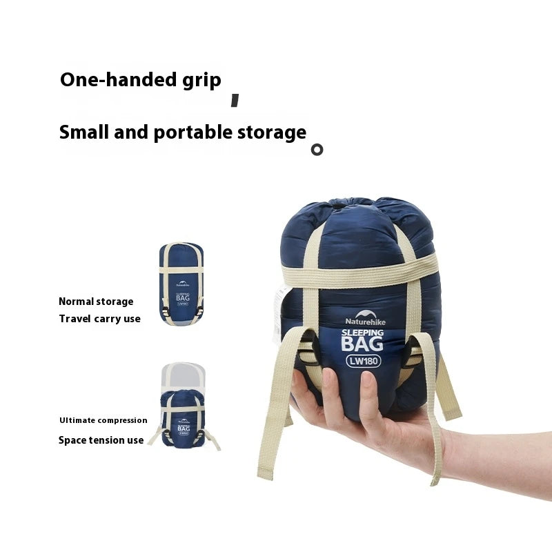 Naturehike 2025 New MINI Sleeping Bag 760g Ultralight Portable Splicing Summer Quilt Outdoor Camping Hiking Cotton Sleeping Bag