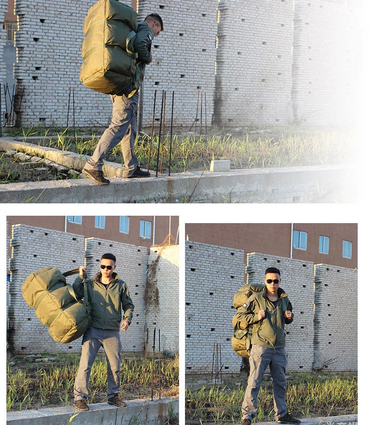 100L Camping Super Large Capacity Backpack Men Camping Storage Bag Men Tent Canopy Military Tactical Shoulder Bag Travel Handbag