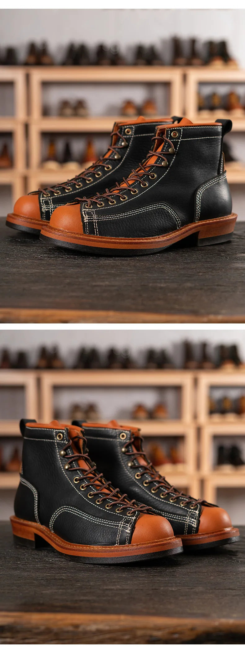 American retro locomotive shoes Boots For Motorcycle