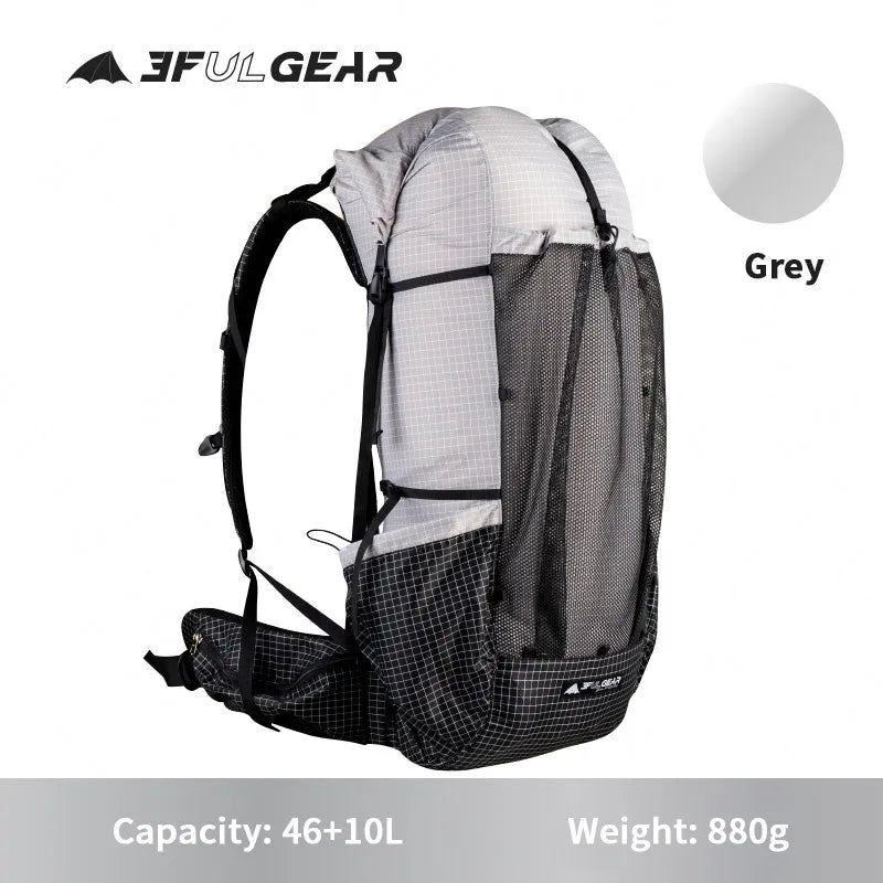 3F UL GEAR 46+10L QIDIAN PRO Backpack Ultralight Outdoor  Camping Sport Bag Resistant Hiking Trekking Waterproof Travel Rucksack