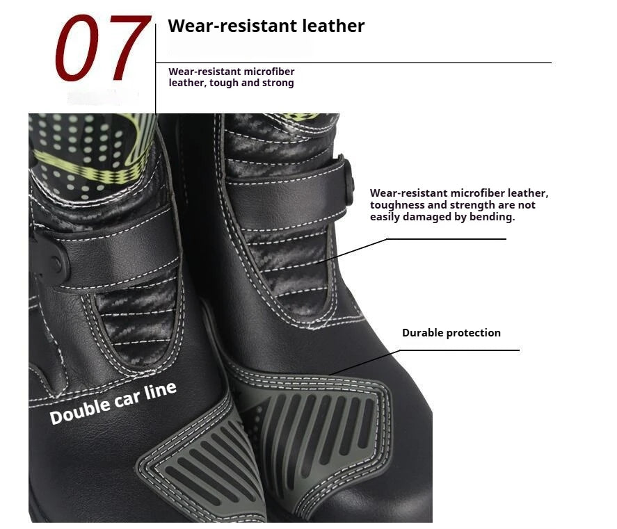 Motorcycle Riding Racing Boots Rain Professional Boot Men Women Crash Fall Protection Off-Road Motorbike Shoes Botas Motocross