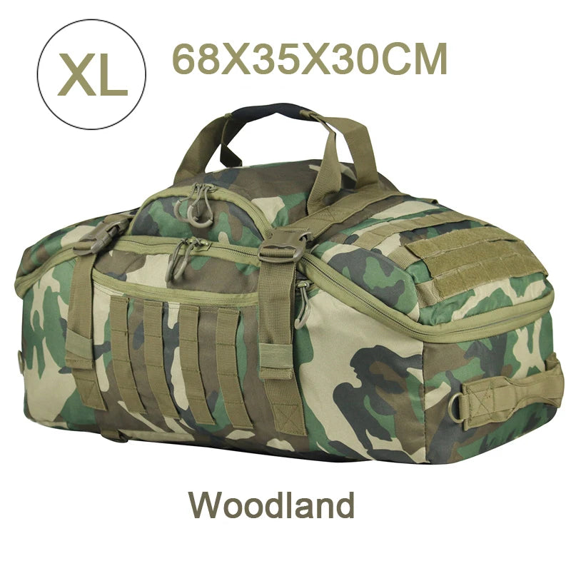 LQARMY 30L 45L 80L Tactical Military Backpack Gym Duffle Bag for Men Camping Sports Travel Workout Weekender Deployment 3 in 1