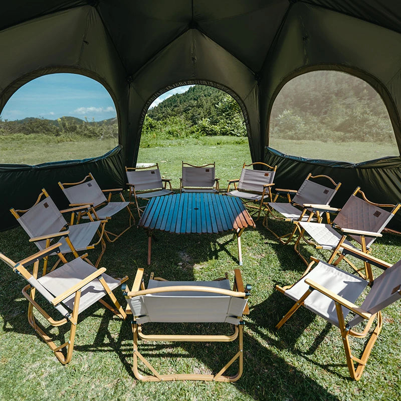 Naturehike Hexagonal Awning Tent Quick Opening Canopy Sunscreen Canopy PU5000 Sunshade Tent Outdoor Camping Travel Tarp Chimney