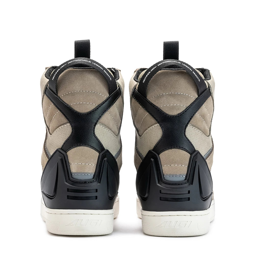 Motorcycle Rider Protective Boots Men Casual Breathable Sports Shoes Rubber Gear Shift Pad Reinforced Toe Motorcycle Sneakers