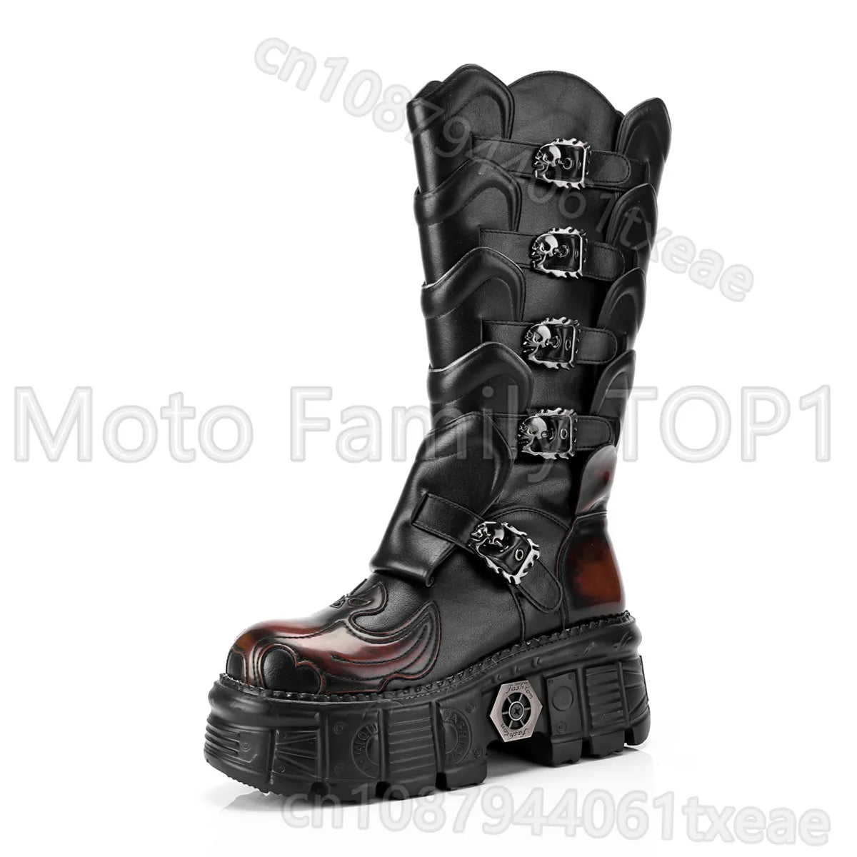 Locomotive boots autumn winter boots thick-soled medium tube women's boots motorcycle riding racing motocross shoes