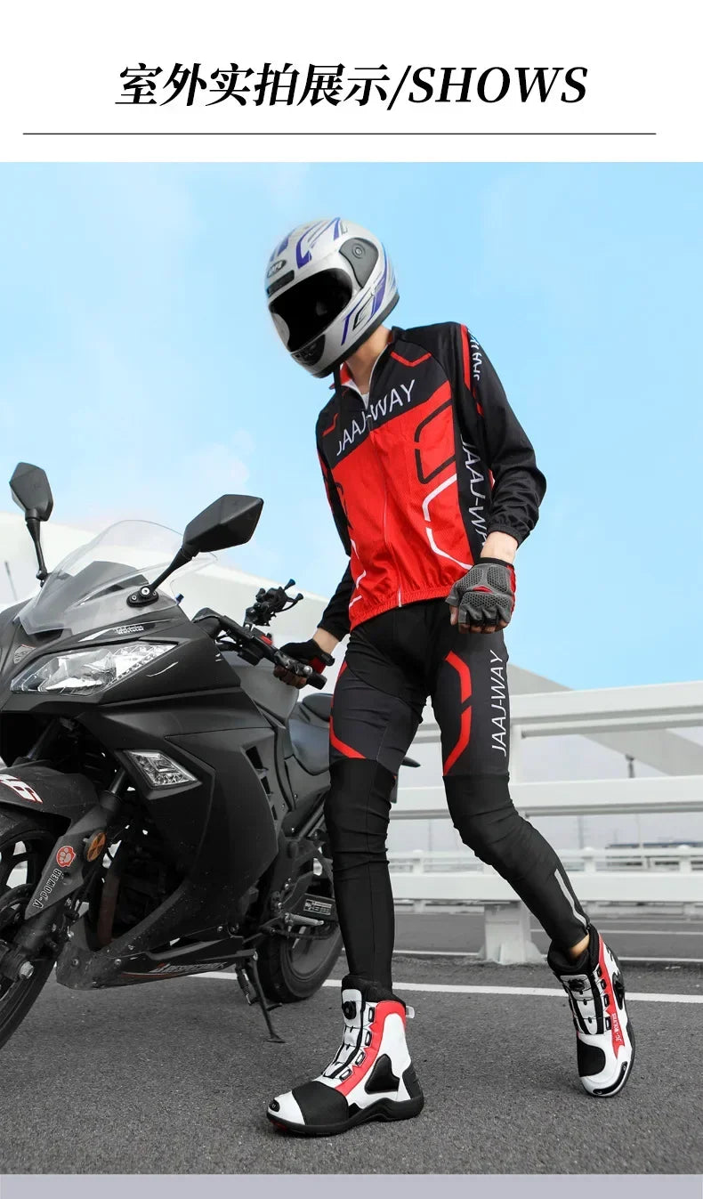 Non-slip  Motorcycle Protective Rubber Soles Boots Casual Motorcycle Boots Men's Leather Boots Motorcycle Riding Shoes