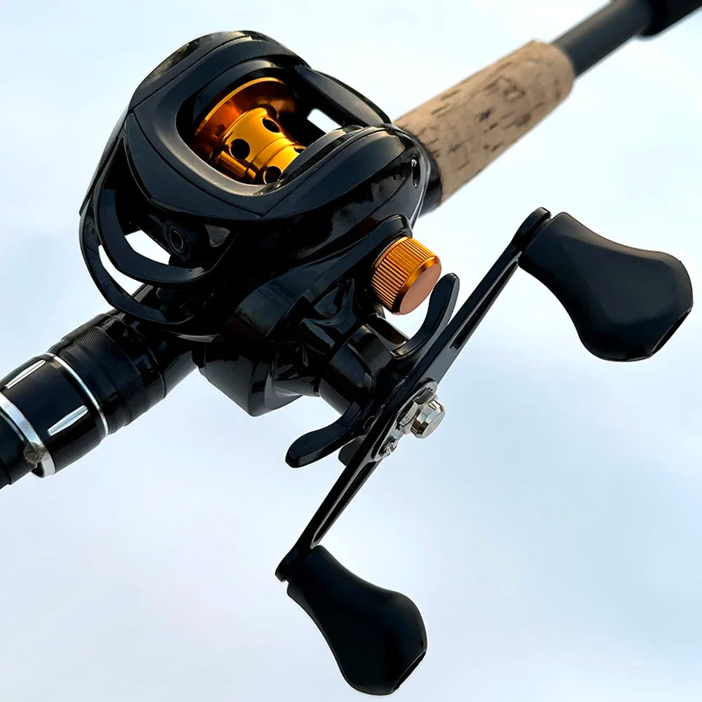 GHOTDA 1.5M-2.4M Telescopic Fishing Rod and Reel Full Kits Carbon Fiber Lure Pole and 2000-4000 Baitcasting Reel for Bass Pesca