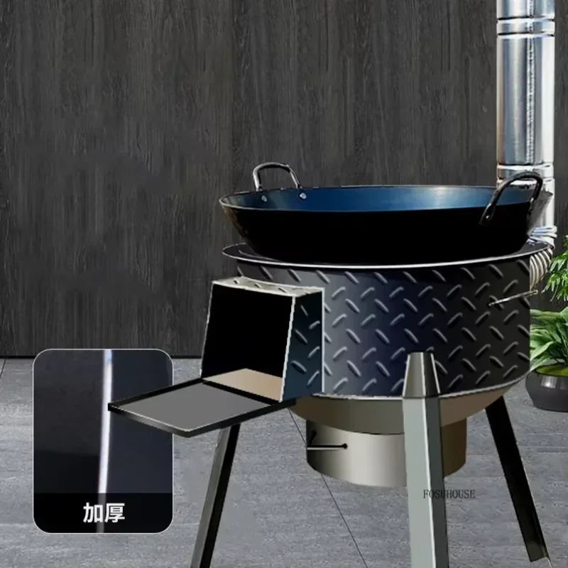 Chimeneas Camping Fire Pit Outdoor Grill Stand Camping Stove Heating Wood Fire Stove Household Rural Portable Brazier Stove