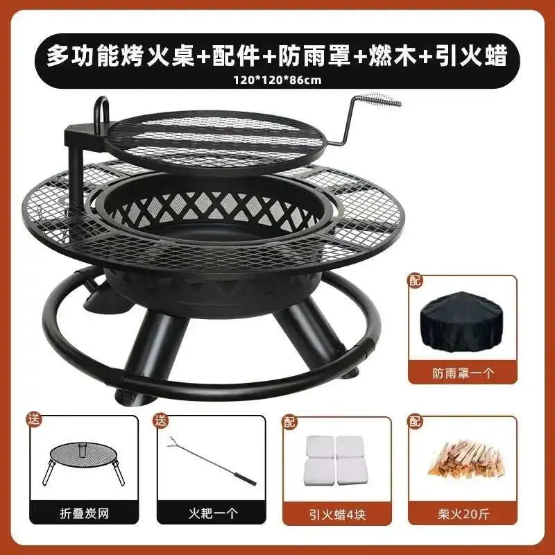 CX010AJ Modern High Quality Barbecue grill, household wood heater, patio, villa campfire, fireplace table, charcoal brazier