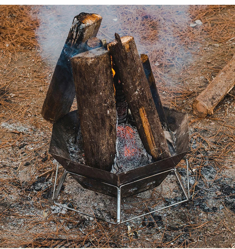 Outdoor Folding Stainless Steel Grill Barbecue Rack Detachable Charcoal Stove BBQ Grill Lightweight Brazier Foldable Hibachi