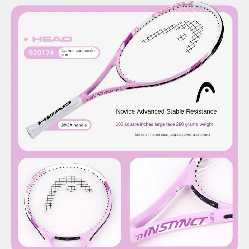 HEAD Tennis Racket Carbon Composite Padel Rackets Professional Men Women Beginners Tennis Racquet With Bag And Accessories