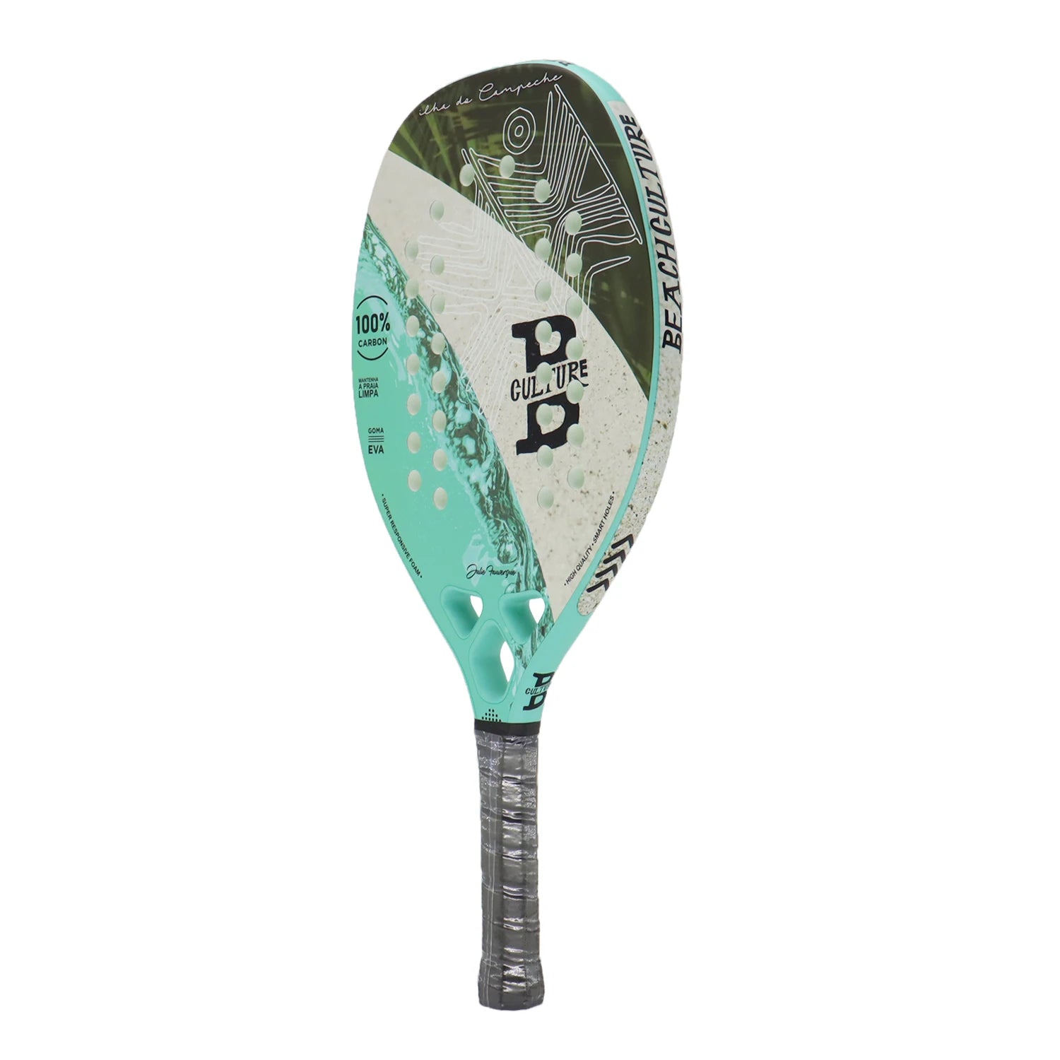 Beach Tennis Racket Full Carbon Professional Racket EVA Training Use Men's and Women's  Paddle Racket Set - 8 Pieces