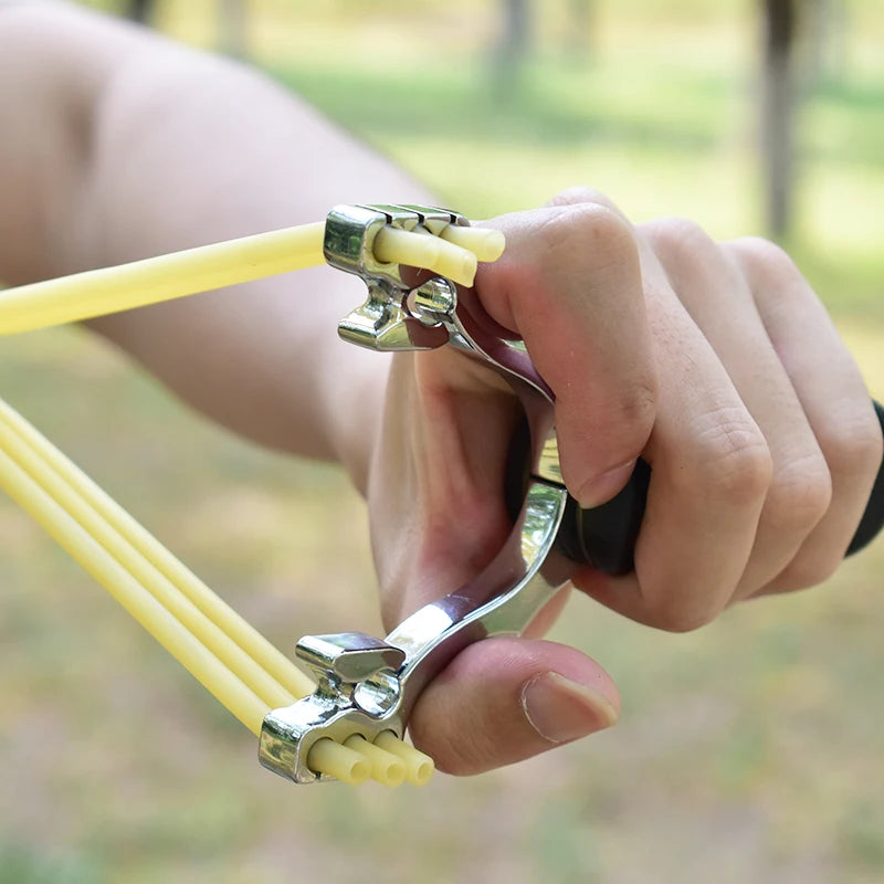 Alloy Large Bow Head High Power Foldable Slingshot Multifunctional Hunting Shooting Sling Outdoor Precision Hunting Tool