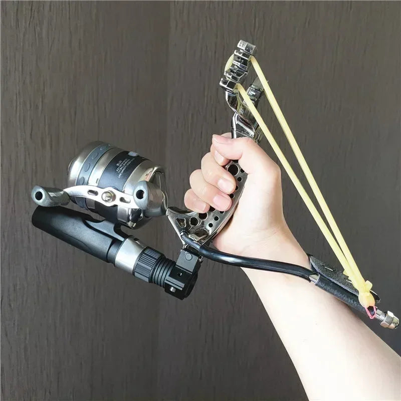 Strong Slingshot Hunting Fishing Set Professional Catapult with Arrows Fishing Rubber Band Outdoor Shooting Fishing Accessories