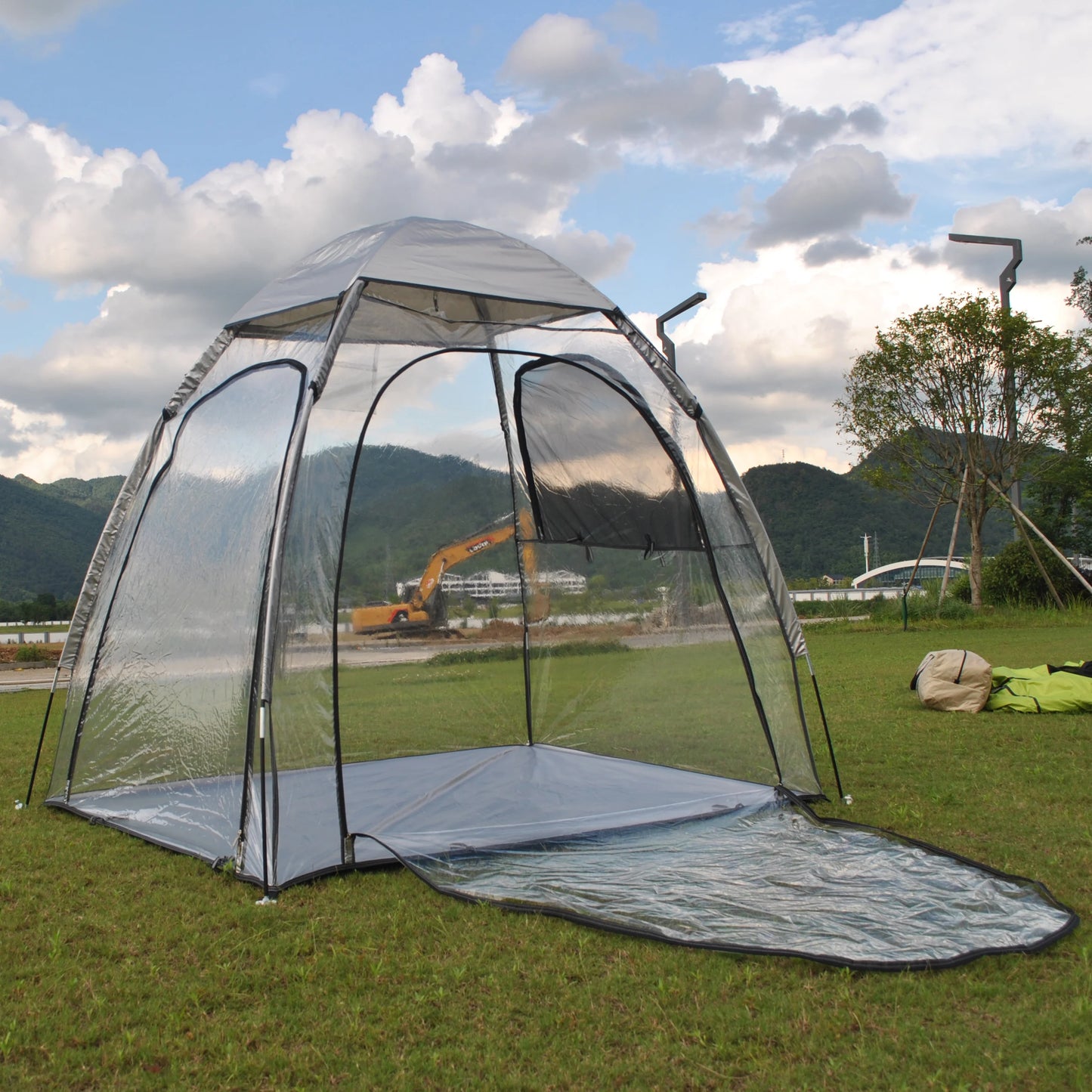 Sports Tent All Weather Clear Sport Shelter Waterproof and Windproof with Detachable Top Cover Rain Tent,PVC tent,Warm keep tent