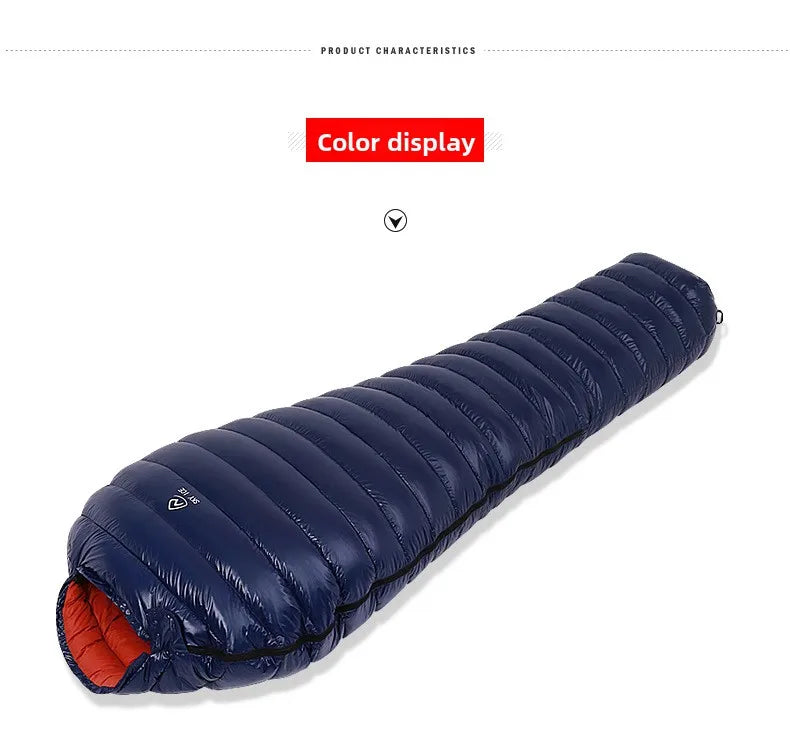 SKY ICEFeichan Mummy Down Sleeping Bag for Adults Outdoor Camping Winter Thickened Goose Down Cold-Proof Warm