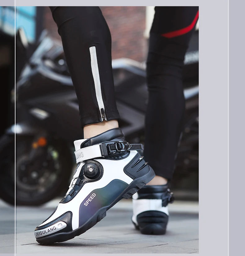 New Motorcycle riding shoes Motorcycle cross-country short boots Racing shoes Motorcycle cross-country shoes