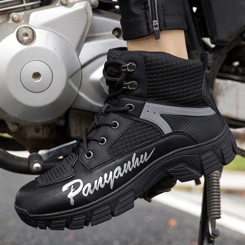 Motorcycle Boots for Man 2025 New Breathable Motocross Riding Boot Men's Motos Protective Shoes Motorbike Anticollision Shoes