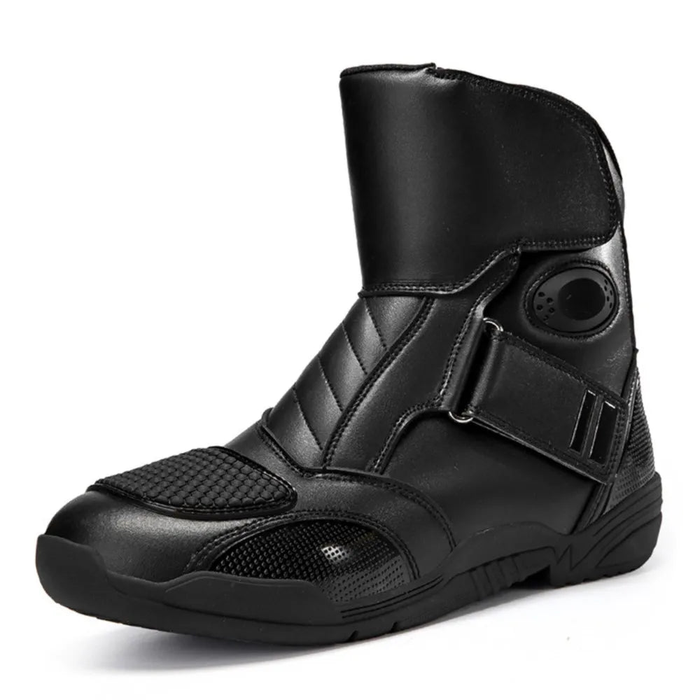 Motorcycle Boots Waterproof Leather Motorbike Protective Boots Motocross Riders Gear Men Women Moto Cycling Shoes Non-slip