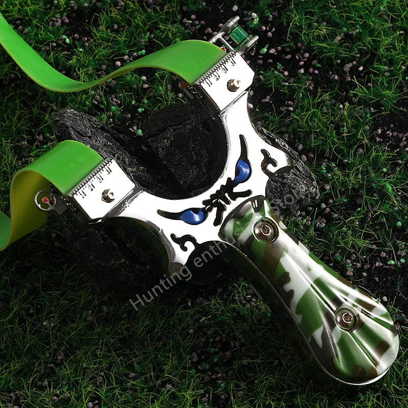 Outdoor hunting laser shooting slingshot high-precision alloy slingshot hunting high-power catapult