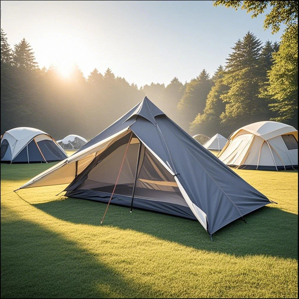 1-Person Ultralight Trekking Pole Tent - Pyramid Design, Waterproof PU4000, 2-Layer Mesh for Backpacking/Hiking, Without Pole