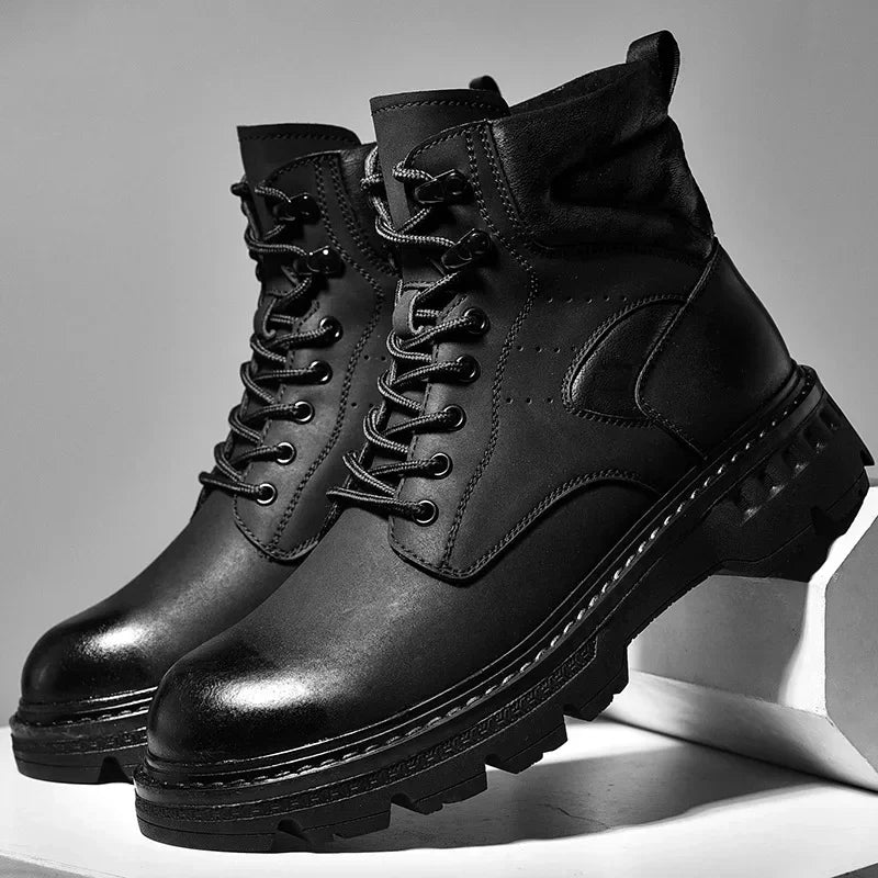 Motorcycle Boots Fashionable Motorcycle Boots Winter Cotton Boots Thick Soled Shock-absorbing Non Slip Casual Shoes