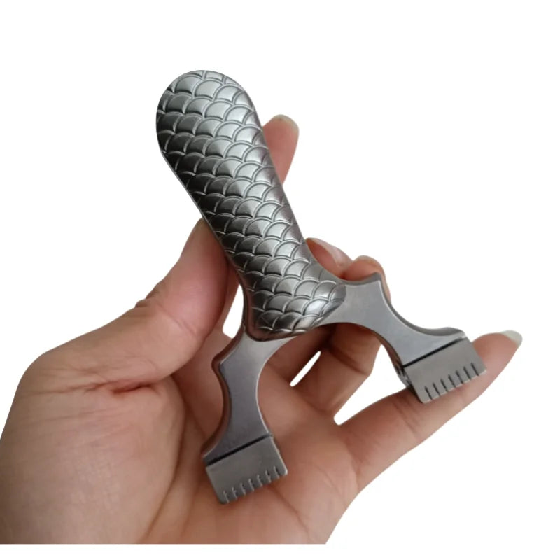 Folding Slingshot Authentic Titanium Alloy New TC21 Flat Skin Quick Press High Precision Outdoor Power Catapult