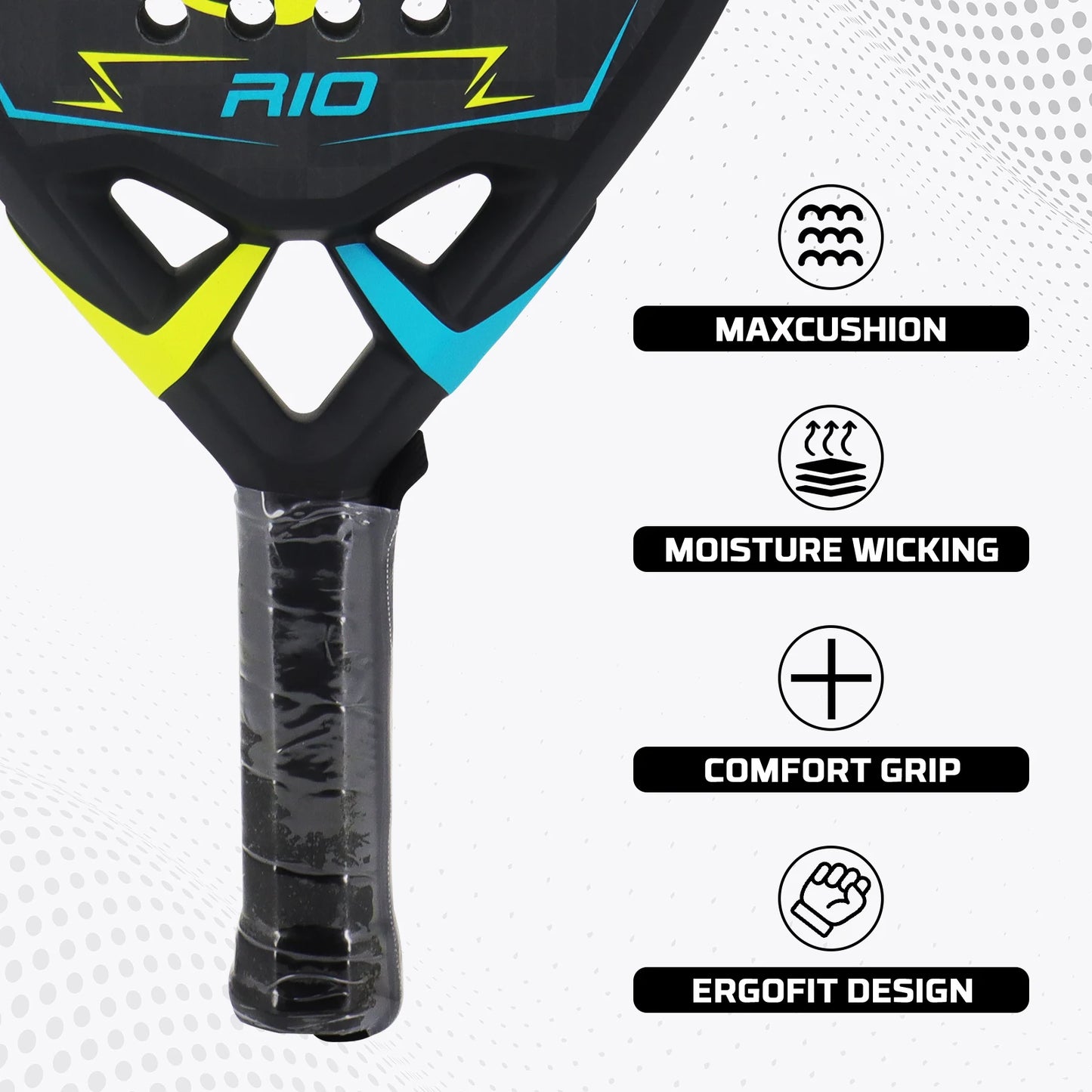 Padel Tennis Racket 3KCarbon Padel  Racket With EVA Memory for Men Women Tennis Racquet Paddle Round Shape Dynamic Air Flow