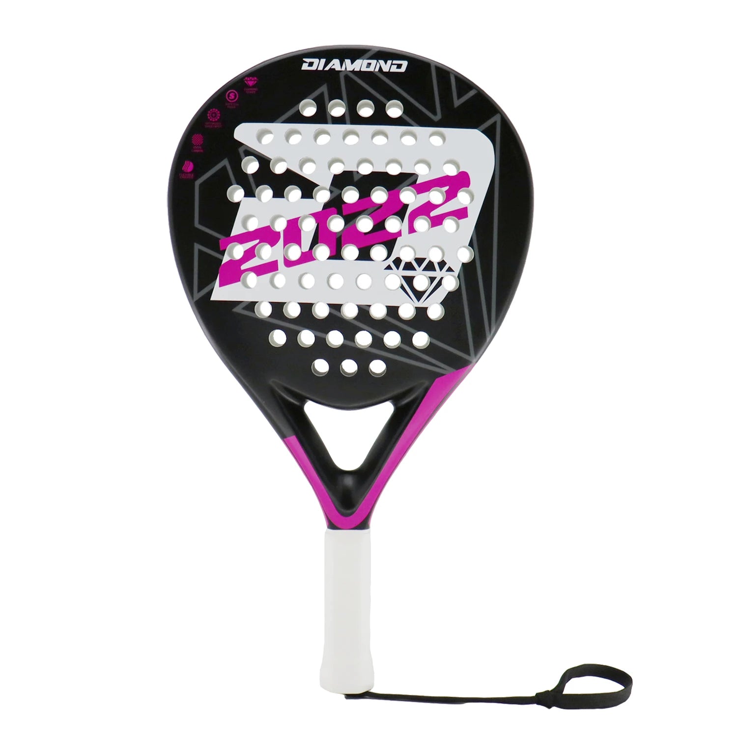 INSUM 2022 Padel Tennis Paddles Rackets Set of 2, lightweight Carbon Fiber Diamond Shape Comfort Grip with Padel Tennis Balls