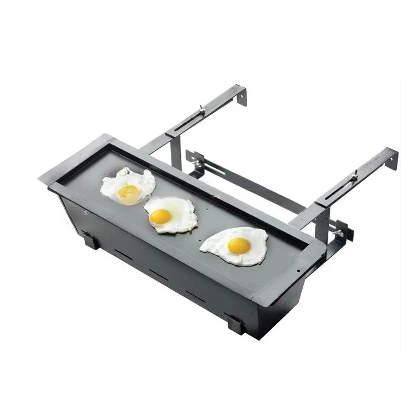 Stainless Steel Hanging BBQ Grill - Balcony Charcoal Barbecue Grill with Flower Pot Design for Outdoor Small Space Cooking