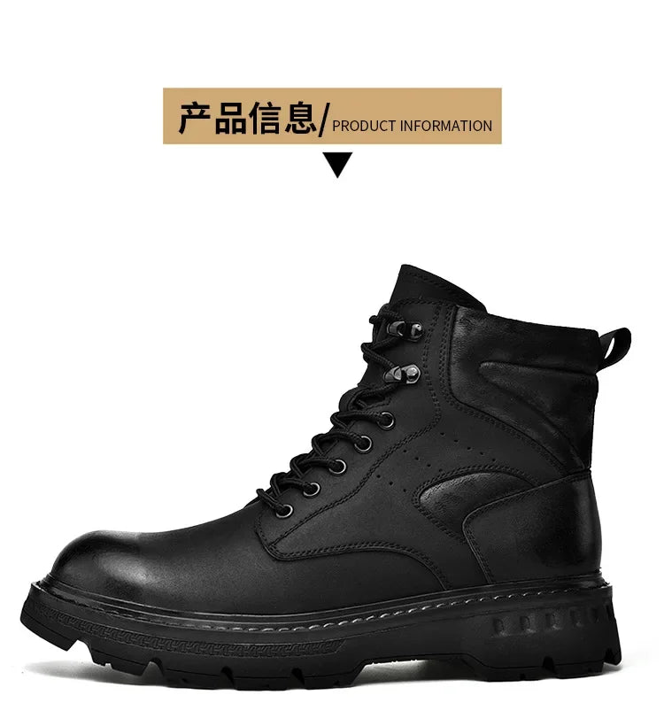 Motorcycle Boots Fashionable Motorcycle Boots Winter Cotton Boots Thick Soled Shock-absorbing Non Slip Casual Shoes