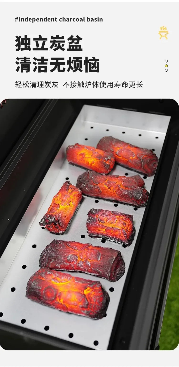 Barbecue grill, household outdoor grill, barbecue charcoal grill