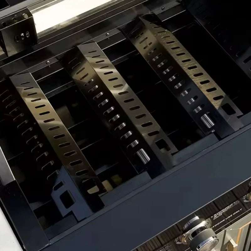 Outdoor Gas Black Stainless-Steel Build in BBQ Grills Plate Natural Gas Cooker With Oven and Grill Camping Barbeque Gas Grill