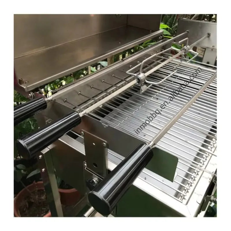 Garden Outdoor Charcoal BBQ Cyprus Rotisserie Grill with Hood