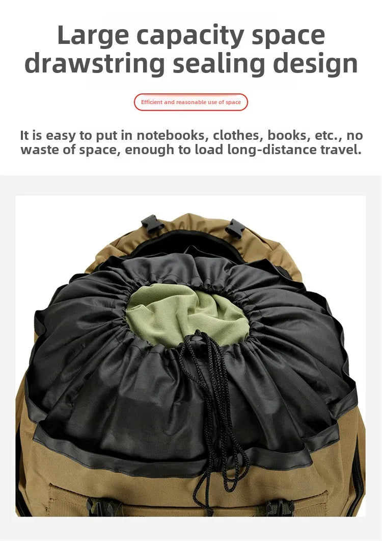 130L Large Capacity Mountaineering Bag Suitable  Outdoor Travel Camping Climbing Adventure Multifunctional Waterproof  Backpack