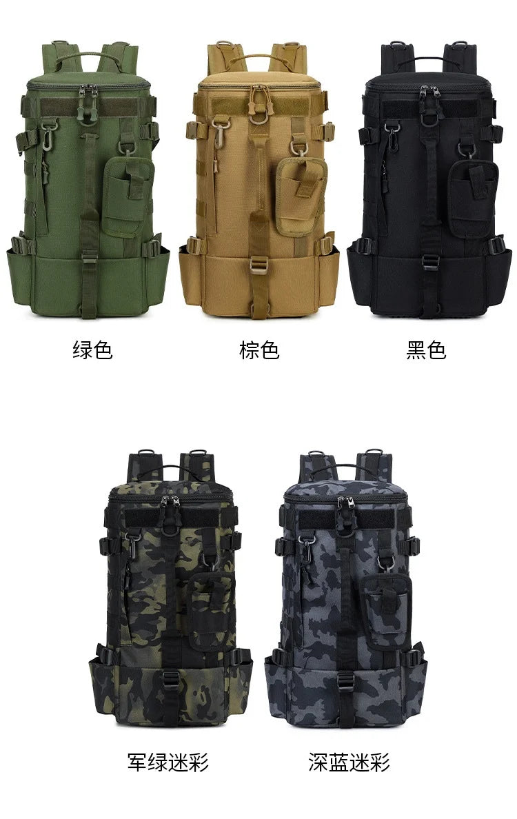 Outdoor Hiking Sports Tactical Backpack Waterproof Riding Fishing Bag Rucksack Men Women Climbing Camping Travel Shoulder Bags