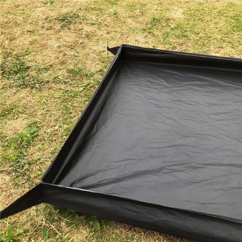 Waterproof Camping Ground Sheet 210D Oxford Bath Bathtub Shape Floor Mat Outdoor Ultralight Tent Mat Tarp Beach Picnic Mat