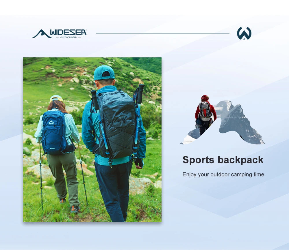 Widesea Camping Climbing Backpacks Sports Waterproof Shoulder Bag Tool Accessories Travel Backpack Camping Equipment Supplies