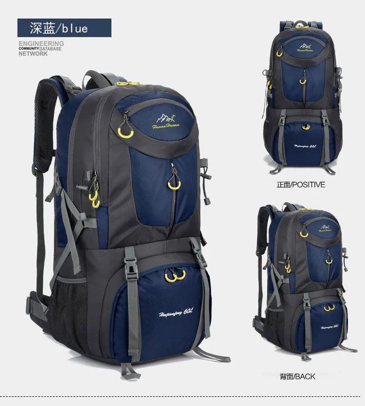 50l/60l-Large Capacity Mountaineering Bag,Large Load-Bearing Hiking Multi-Functional Outdoor Sports Tear Resistance Backpack
