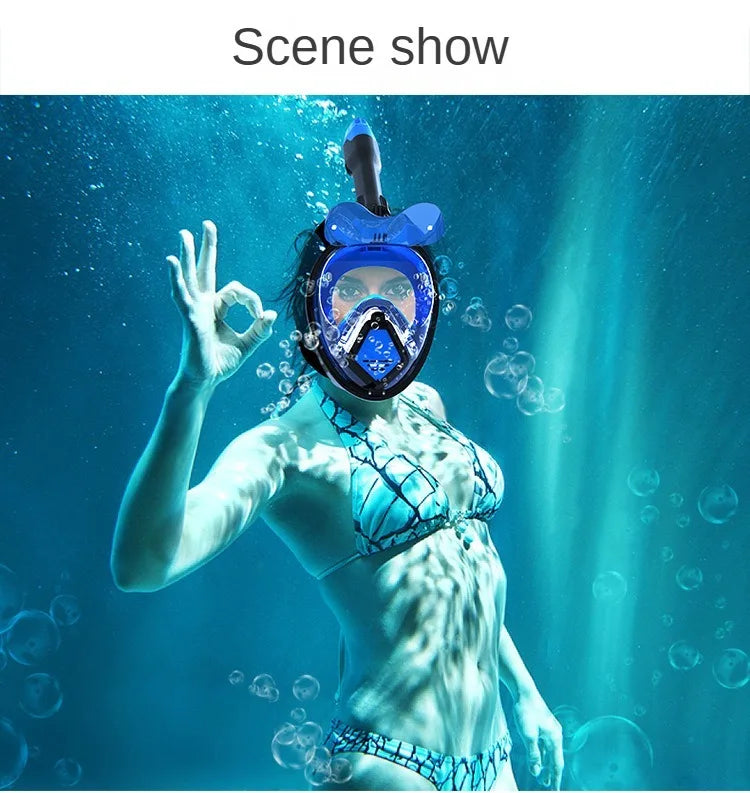 2025 New Professional Snorkeling Mask For Kids Adults High-definition Anti Fog Foldable Swimming Fully Dry Myopia Diving Goggles