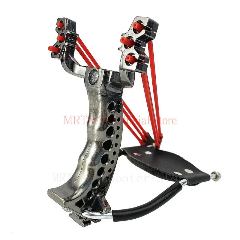 Outdoor Hunting Shooting Slingshot with Rubber Bands Can Shoot Fish Slingshot with Wrist Support Catapult Tools