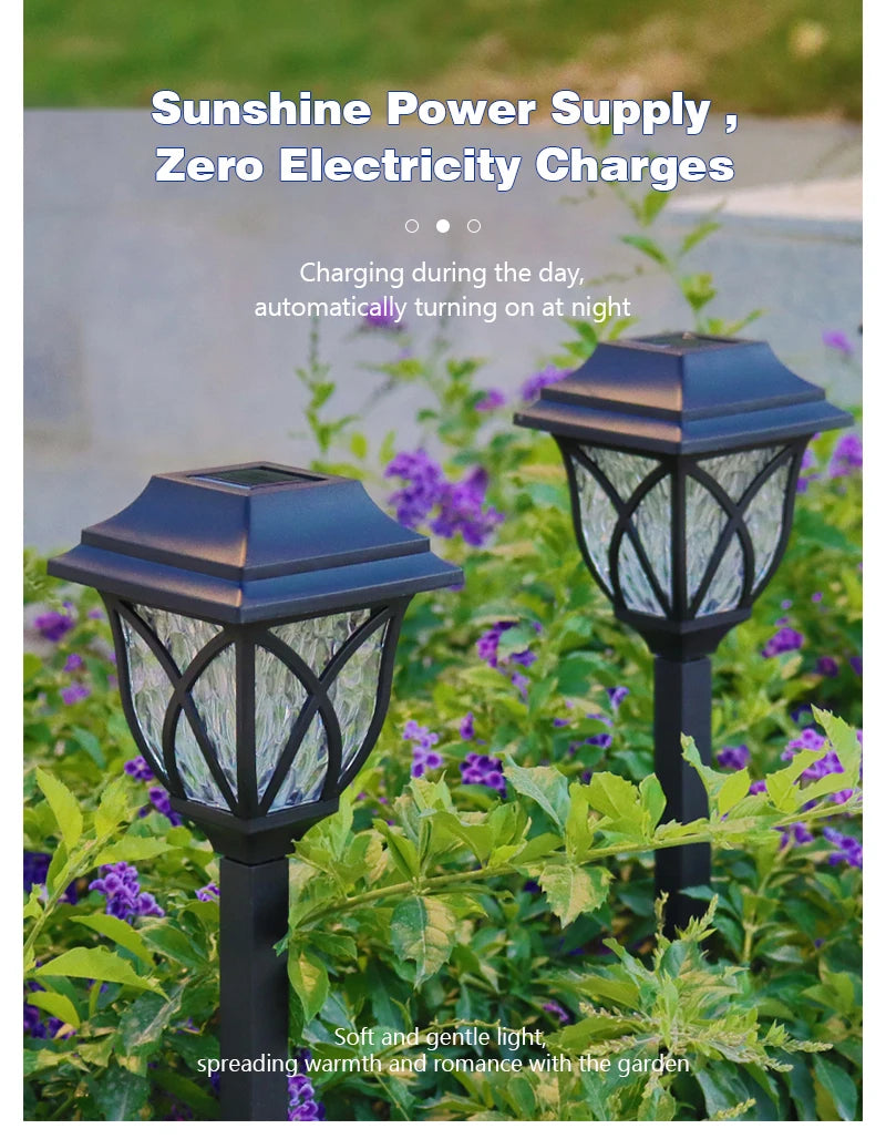 8 Pack Solar LED Courtyard Lamp Outdoor Waterproof Lawn Lights Solar Landscape Channel Light Corridor Garden Decoration Lighting