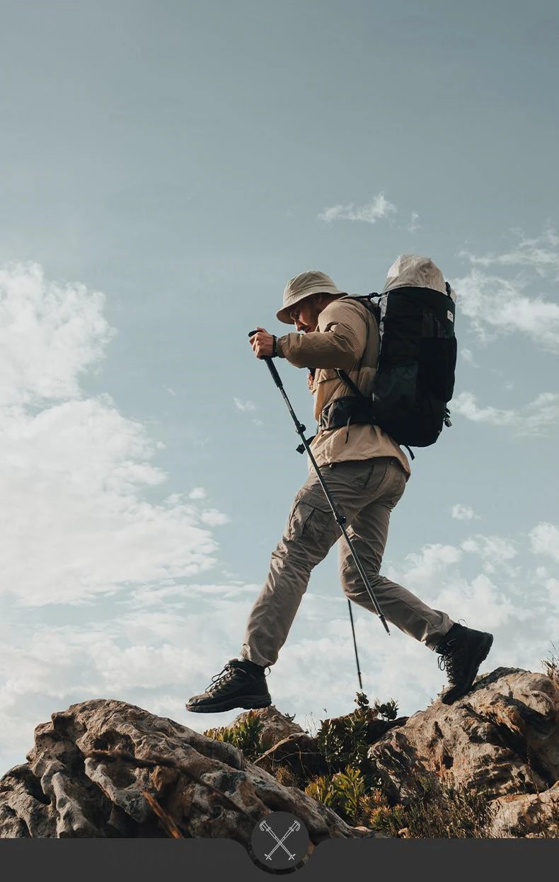 Naturehike ST03 7075 Aluminium Alloy Folding Trekking Pole Walking Stick Climbing Retractable 3 Sections Telescopic Alpenstocks