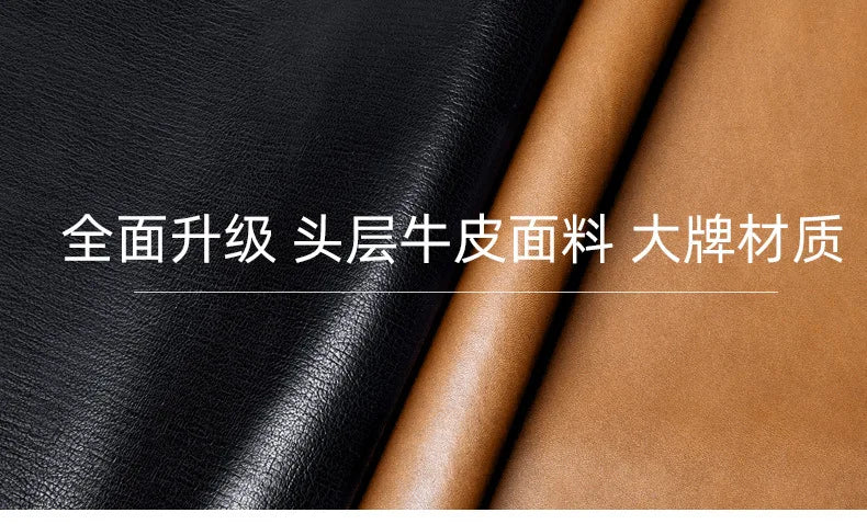 Motorcycle Boots Men Genuine Leather Retro Motorbike Ankle Boots Thick Soled Wear Resistant High Top Cowhide Shoes EU 38-44