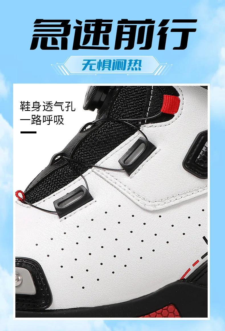 Motorcycle Boots Man Leather Motos Riders Protective Motocross Boots Waterproof Non-slip Motocross Mountain Racing Shoes