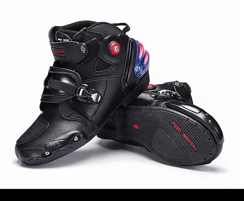 Men Women Motorcycle Racing Boots Sneakers Shoes Microfiber Leather Anti-collision Protection Motocross Off-Road Boots Non-slip