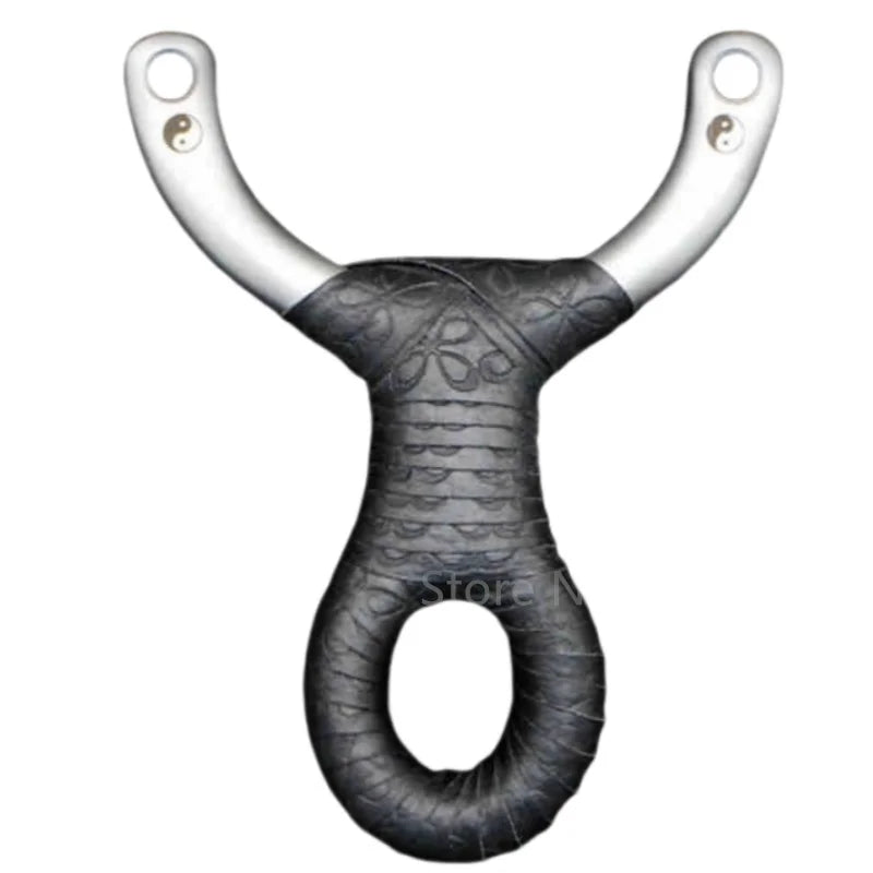 Professional 304 Stainless Steel Slingshot with Flat Rubber Band for Outdoor Hunting Catapult Competitive Shooting