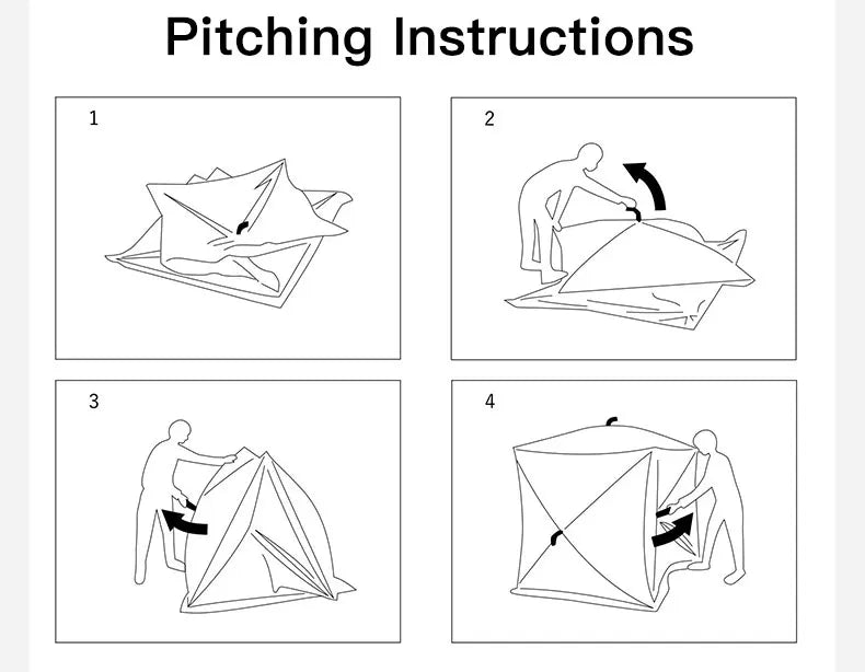 Winter Fishing Tent Ice Fishing Tent Cotton Clip Thick Insulation Windproof Snow Shelter Camping for 2-3 People Pop Up Tent